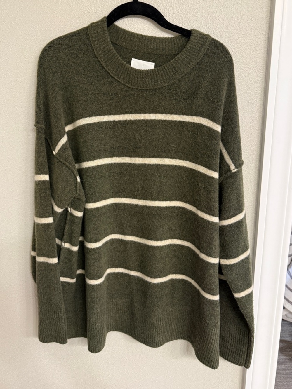 Aerie Soft Green Striped Sweater
